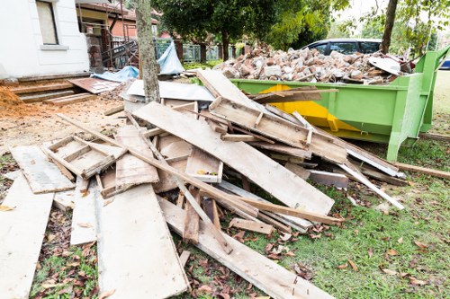 Emergency kit and PPE laid out for garden waste operation readiness